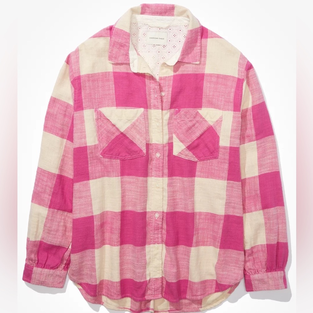 AE Oversized Flannel - Pink💕